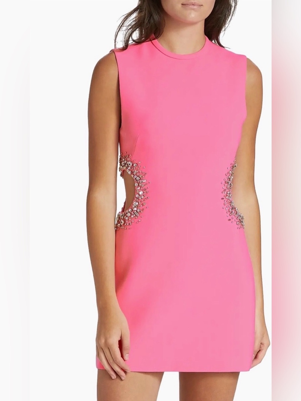 A.L.C nwt Skye embellished grapefruit pink side cutout dress